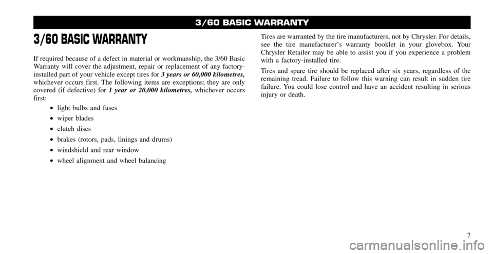 CHRYSLER 200 2011 1.G Warranty Booklet 