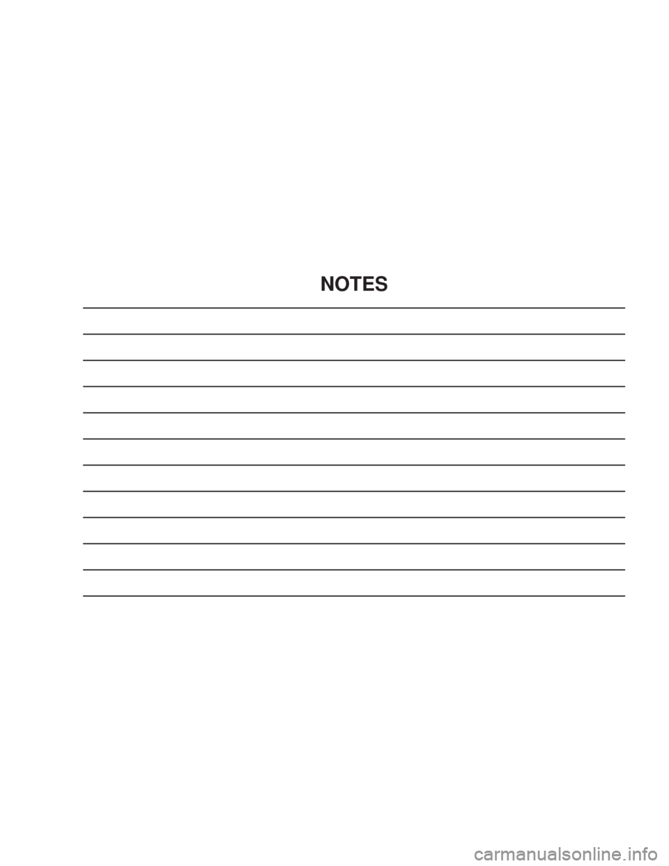 CHRYSLER 300 2007 1.G Owners Manual NOTES 