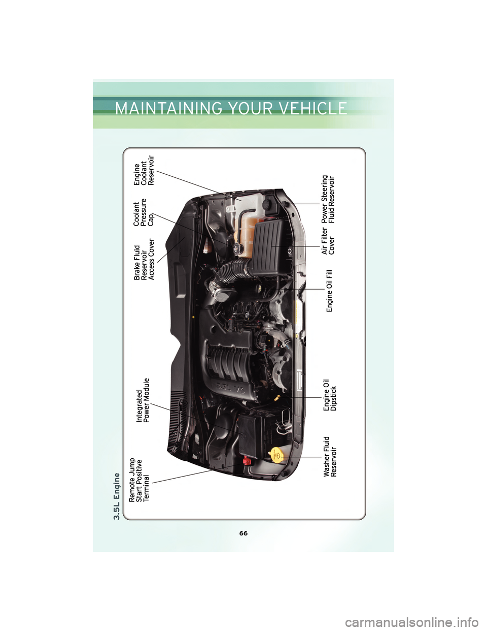 CHRYSLER 300 2010 1.G Owners Manual 3.5L Engine
66
MAINTAINING YOUR VEHICLE CHRYSLER 300 2010 1.G Owners Manual 3.5L Engine
66
MAINTAINING YOUR VEHICLE