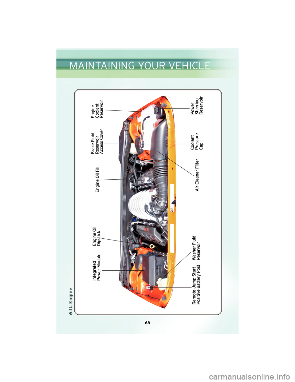 CHRYSLER 300 2010 1.G Owners Manual 6.1L Engine
68
MAINTAINING YOUR VEHICLE CHRYSLER 300 2010 1.G Owners Manual 6.1L Engine
68
MAINTAINING YOUR VEHICLE