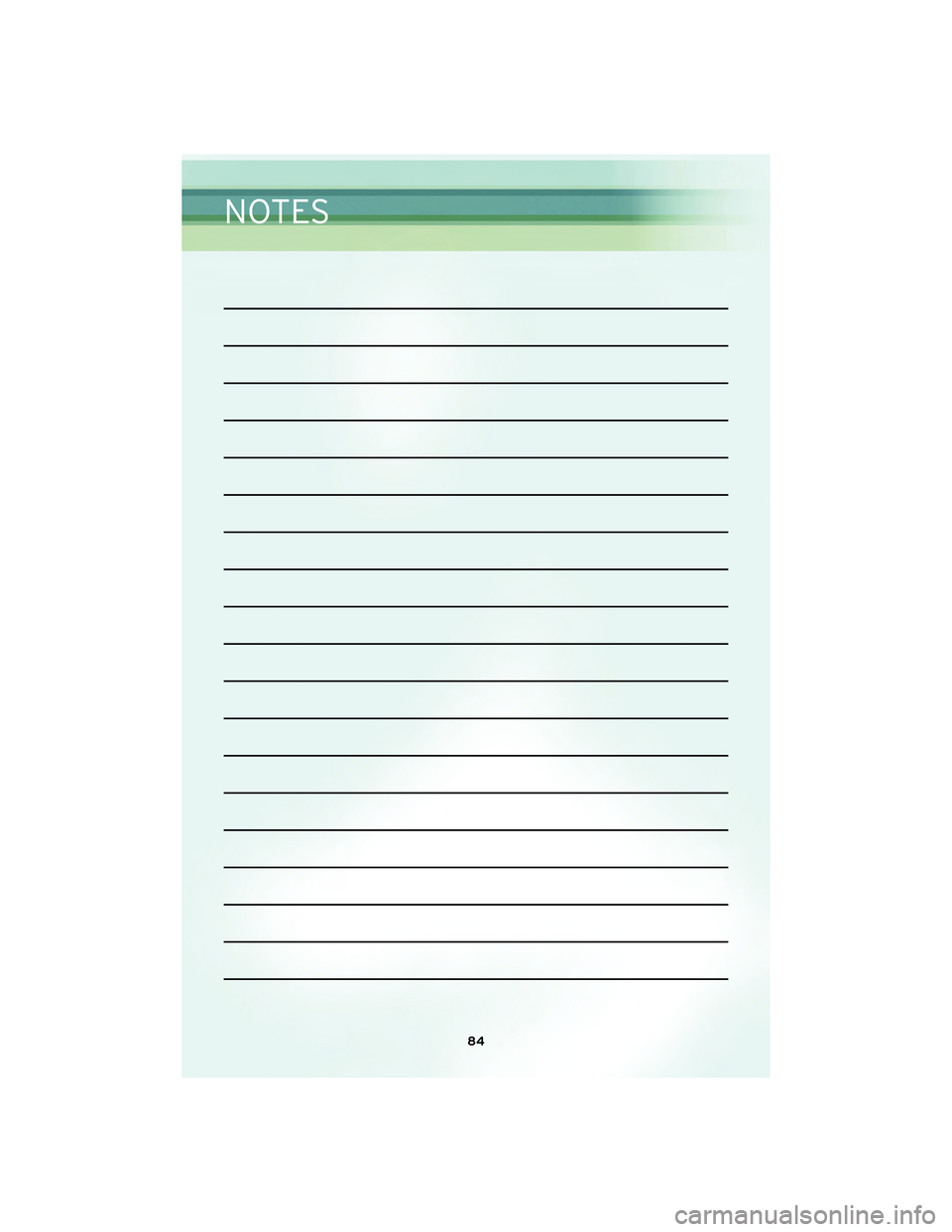 CHRYSLER 300 2010 1.G Manual Online NOTES
84 