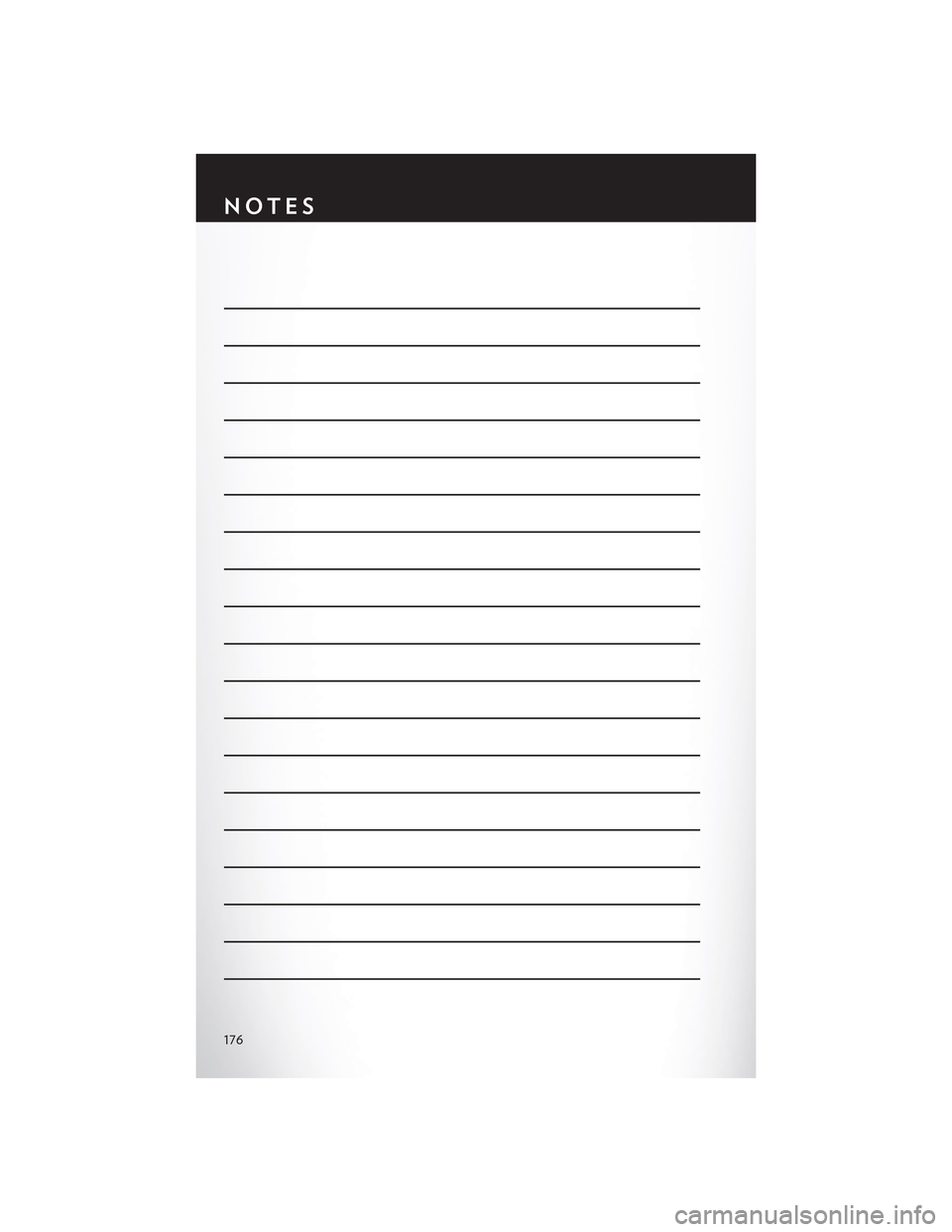 CHRYSLER 300 2015 2.G User Guide NOTES
176 CHRYSLER 300 2015 2.G User Guide NOTES
176