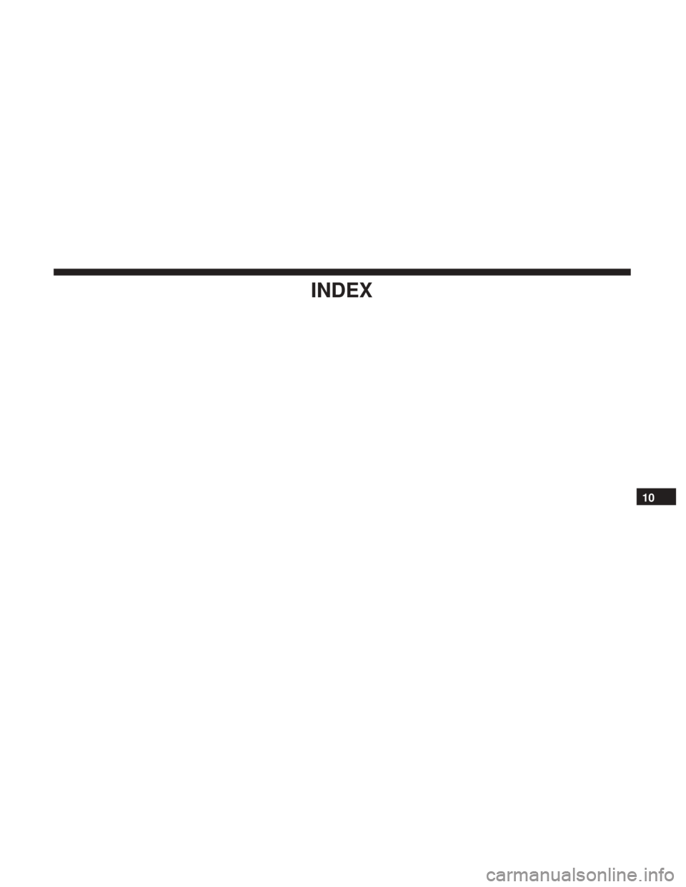 CHRYSLER 300 2017 2.G Owners Manual INDEX
10 