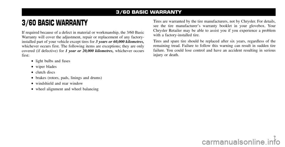 CHRYSLER 300 2010 1.G Warranty Booklet CHRYSLER 300 2010 1.G Warranty Booklet