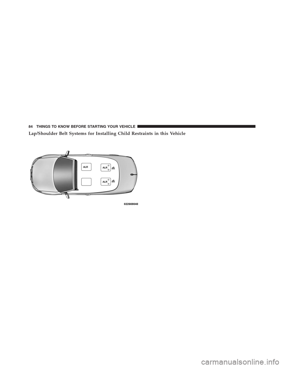 CHRYSLER 200 CONVERTIBLE 2013 1.G Manual Online Lap/Shoulder Belt Systems for Installing Child Restraints in this Vehicle
84 THINGS TO KNOW BEFORE STARTING YOUR VEHICLE CHRYSLER 200 CONVERTIBLE 2013 1.G Manual Online Lap/Shoulder Belt Systems for Installing Child Restraints in this Vehicle
84 THINGS TO KNOW BEFORE STARTING YOUR VEHICLE