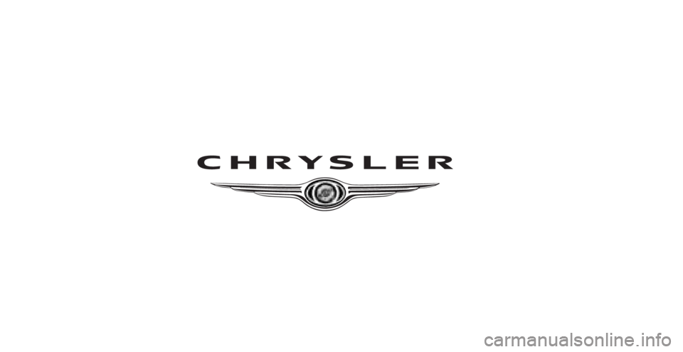 CHRYSLER CROSSFIRE 2008 1.G Warranty Booklet 