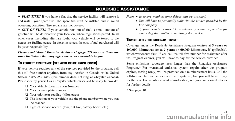 CHRYSLER SEBRING 2010 3.G Warranty Booklet 