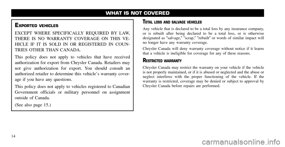 CHRYSLER TOWN AND COUNTRY 2011 5.G Warranty Booklet CHRYSLER TOWN AND COUNTRY 2011 5.G Warranty Booklet
