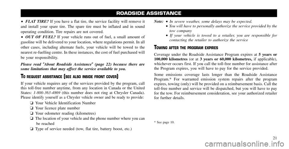 CHRYSLER TOWN AND COUNTRY 2011 5.G Warranty Booklet CHRYSLER TOWN AND COUNTRY 2011 5.G Warranty Booklet