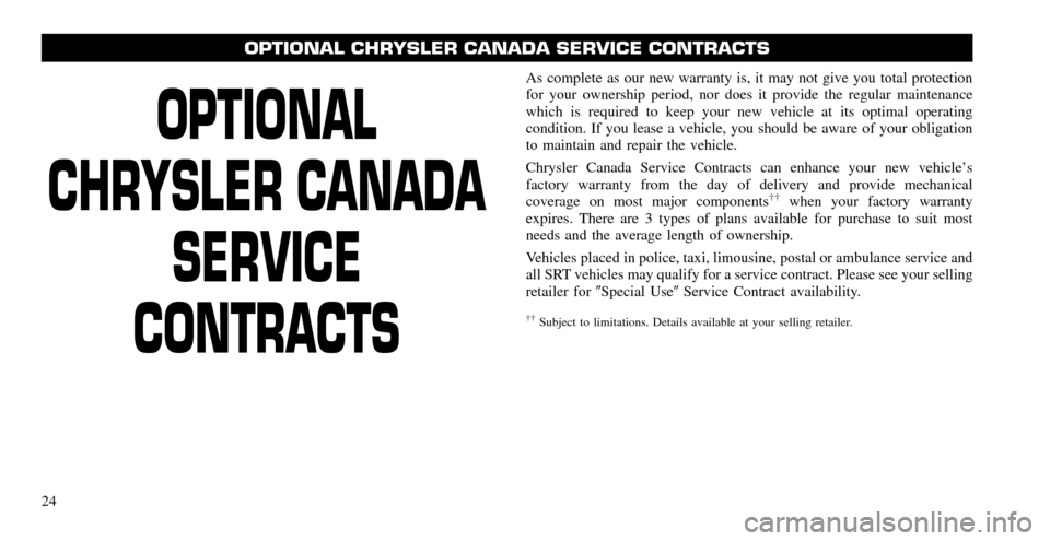 CHRYSLER TOWN AND COUNTRY 2011 5.G Warranty Booklet CHRYSLER TOWN AND COUNTRY 2011 5.G Warranty Booklet