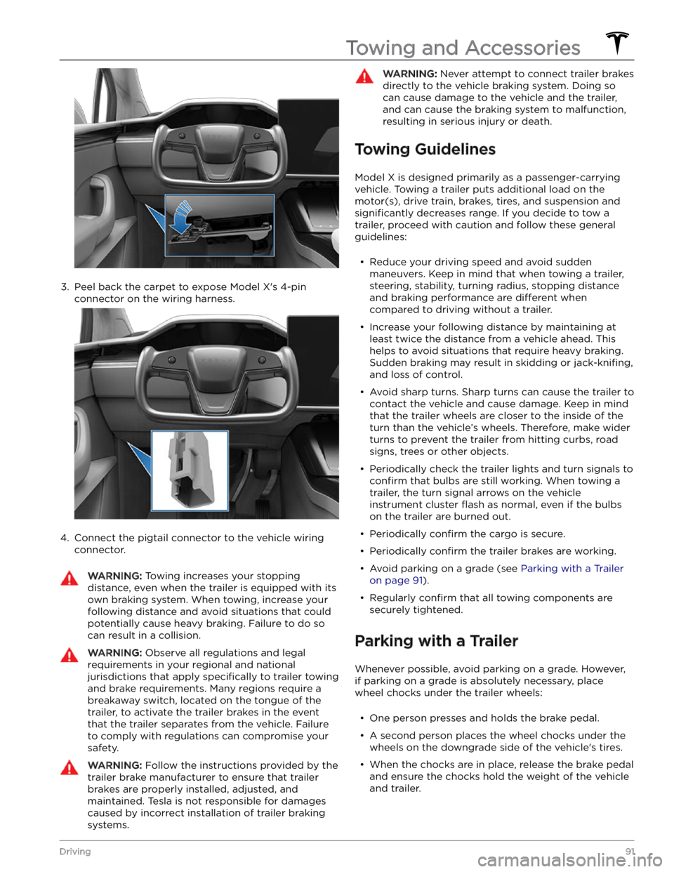 TESLA MODEL X 2023  Owners Manual 3. 
Peel back the carpet to expose Model X