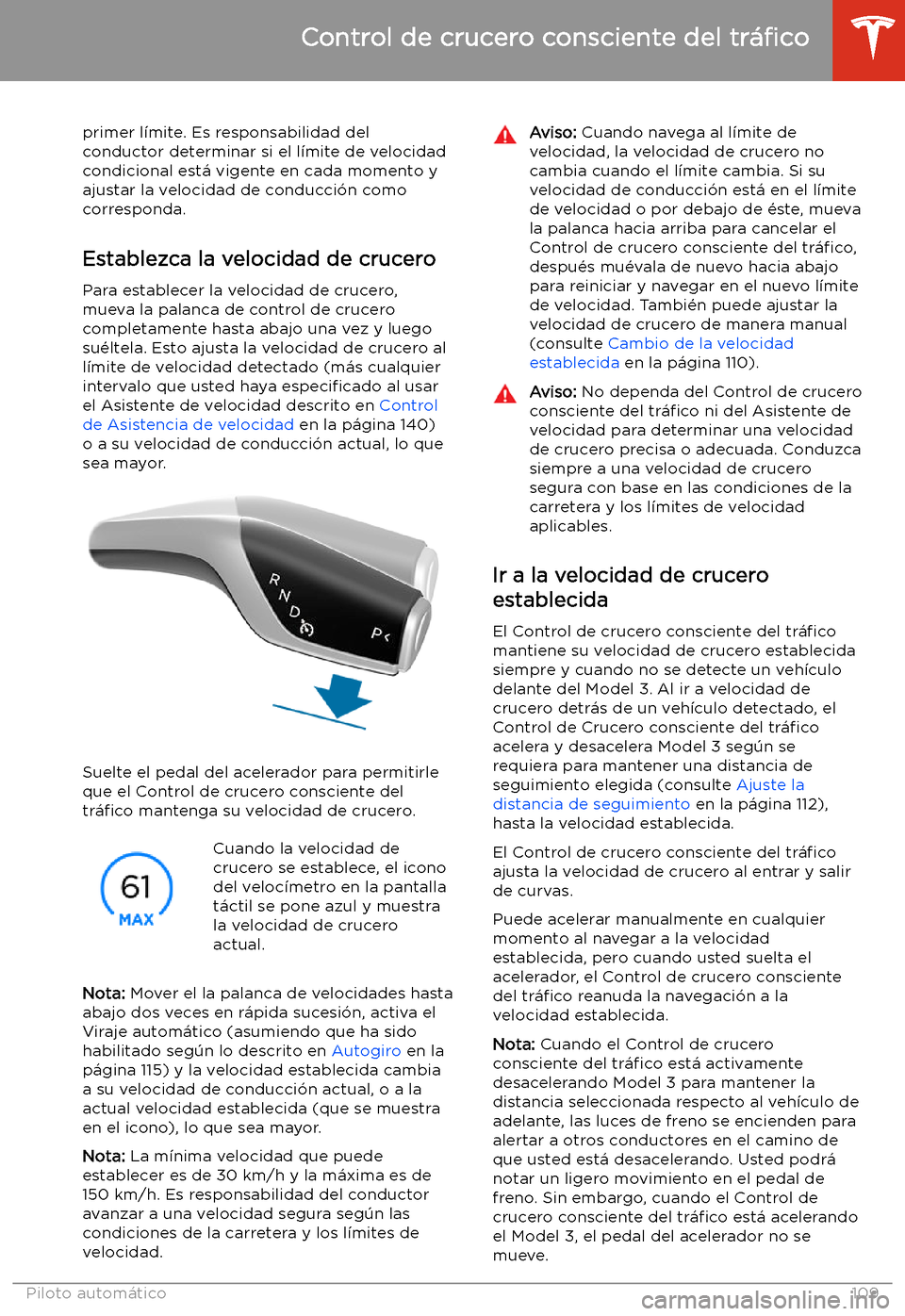 TESLA MODEL 3 2020 Manual del propietario (in Spanish) primer l TESLA MODEL 3 2020 Manual del propietario (in Spanish) primer l