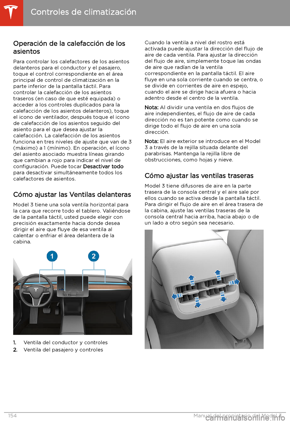 TESLA MODEL 3 2020 Manual del propietario (in Spanish) Operaci TESLA MODEL 3 2020 Manual del propietario (in Spanish) Operaci