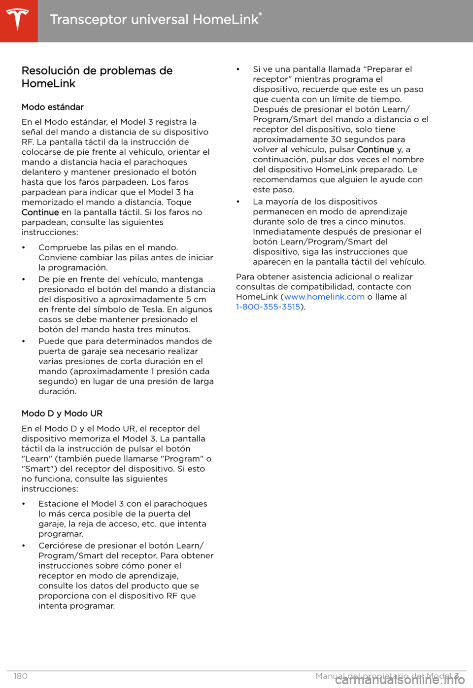 TESLA MODEL 3 2020 Manual del propietario (in Spanish) Resoluci TESLA MODEL 3 2020 Manual del propietario (in Spanish) Resoluci