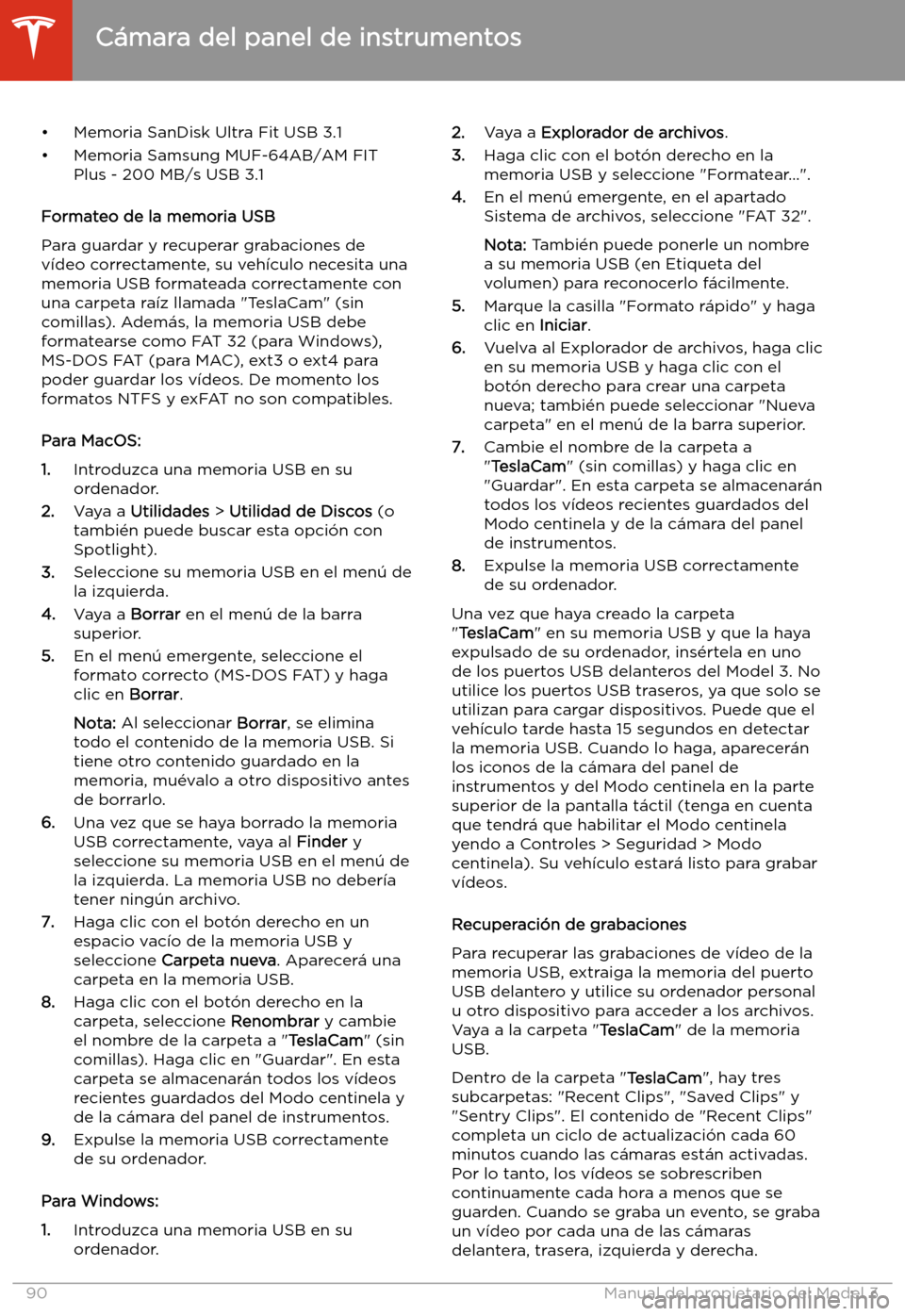 TESLA MODEL 3 2020 Manual del propietario (in Spanish) TESLA MODEL 3 2020 Manual del propietario (in Spanish)