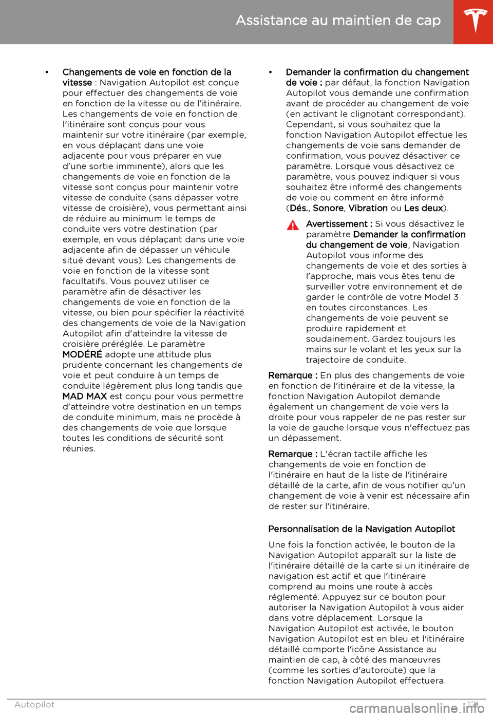 TESLA MODEL 3 2020  Manuel du propriétaire (in French) 