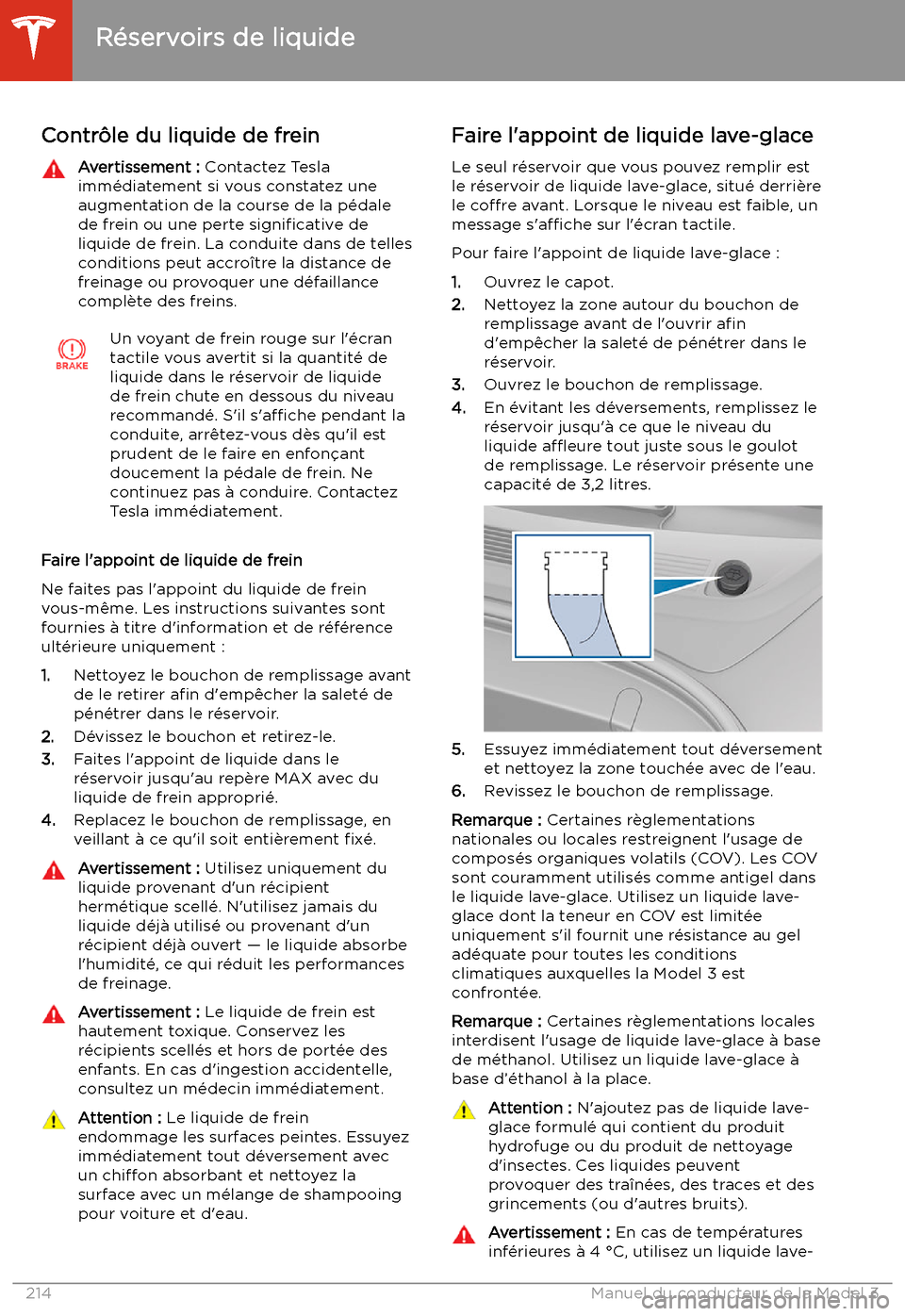 TESLA MODEL 3 2020  Manuel du propriétaire (in French) Contr