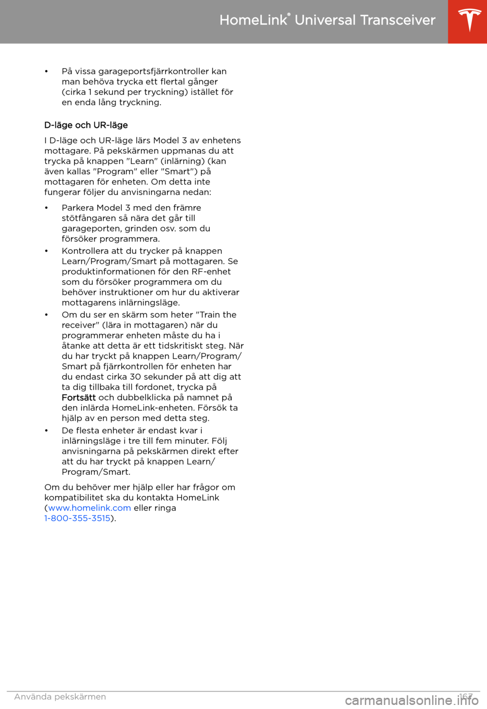 TESLA MODEL 3 2020  Ägarmanual (in Swedish) 