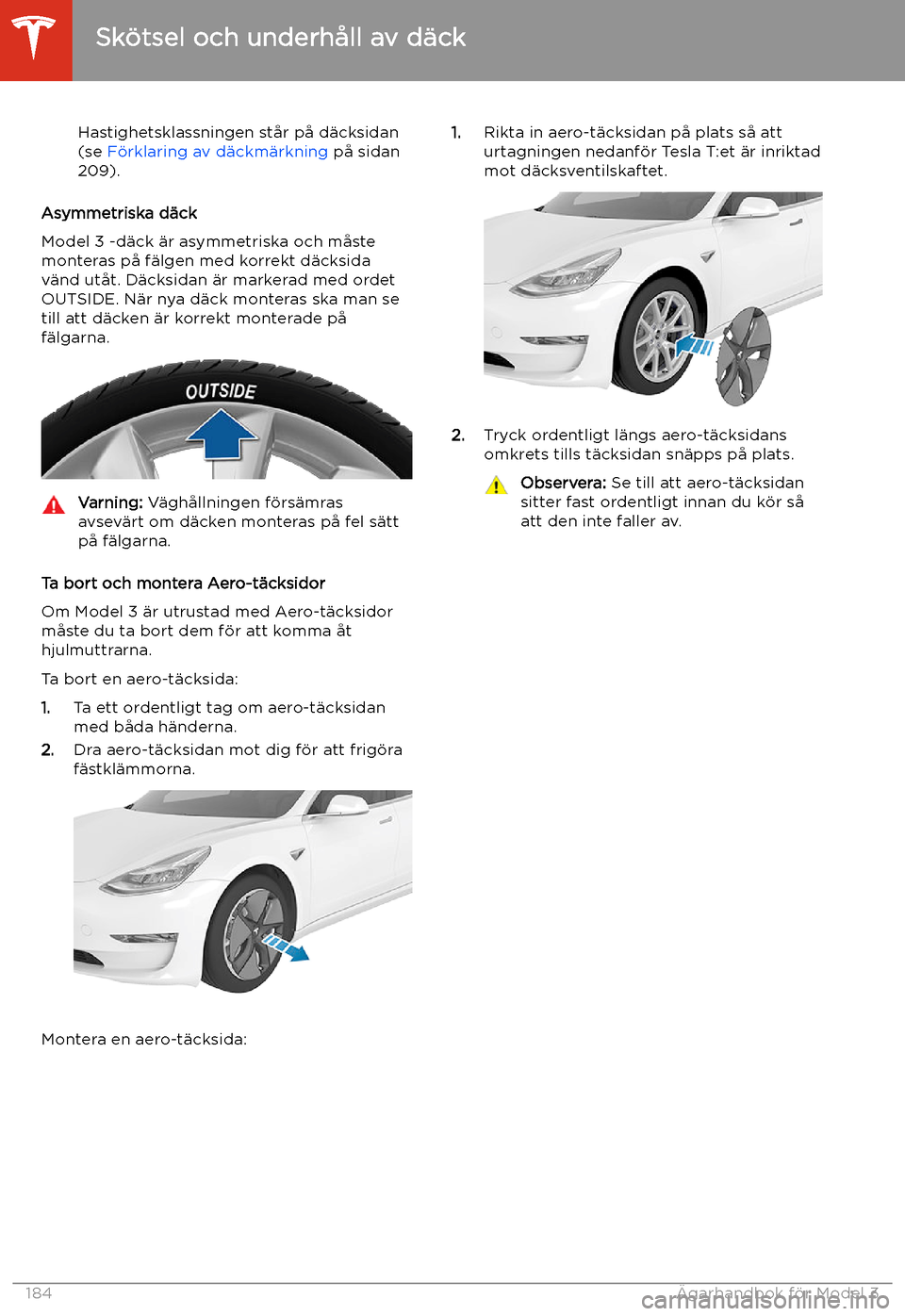 TESLA MODEL 3 2020  Ägarmanual (in Swedish) Hastighetsklassningen st