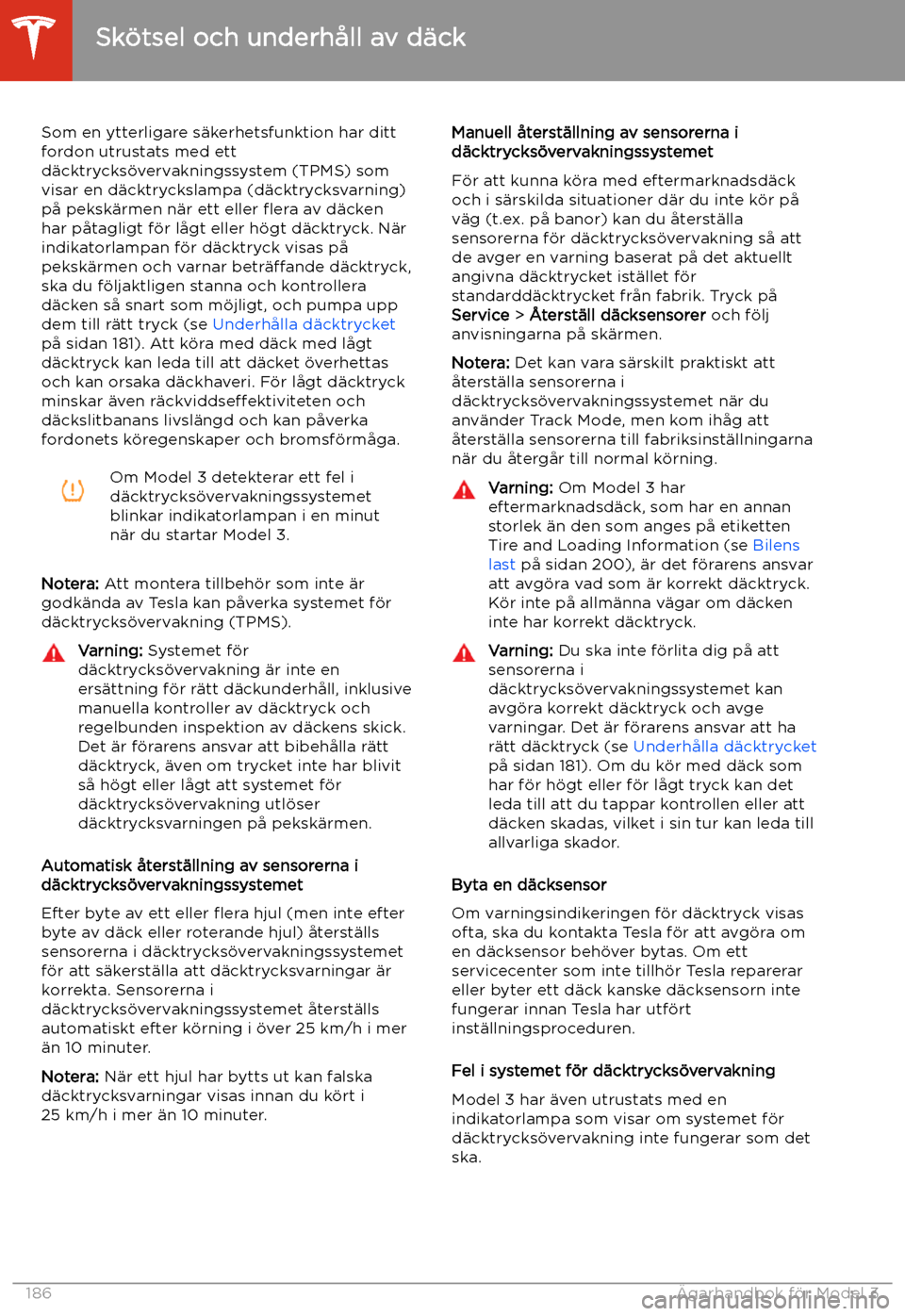 TESLA MODEL 3 2020  Ägarmanual (in Swedish) Som en ytterligare s