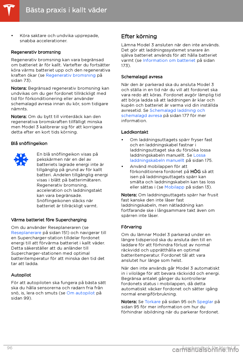 TESLA MODEL 3 2020 Ägarmanual (in Swedish) TESLA MODEL 3 2020 Ägarmanual (in Swedish)