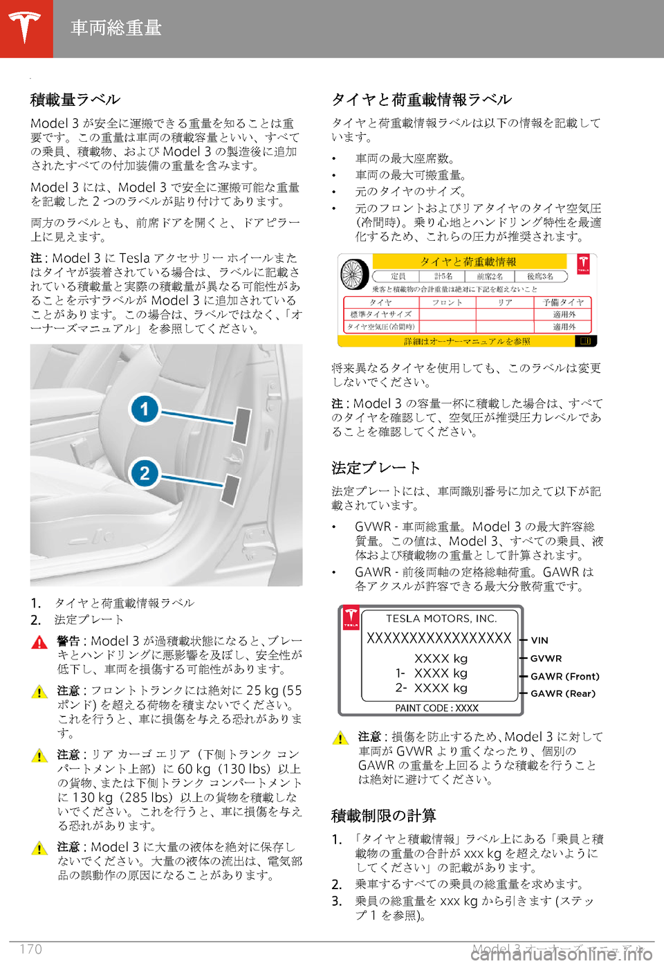 TESLA MODEL 3 2019  取扱説明書 (in Japanese)  34g)r55
3U5