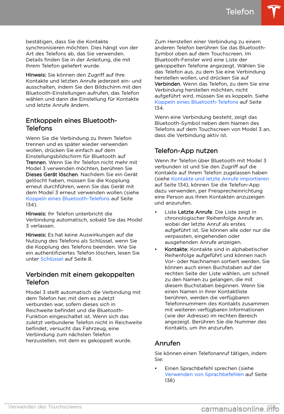 TESLA MODEL 3 2019 Betriebsanleitung (in German) best TESLA MODEL 3 2019 Betriebsanleitung (in German) best