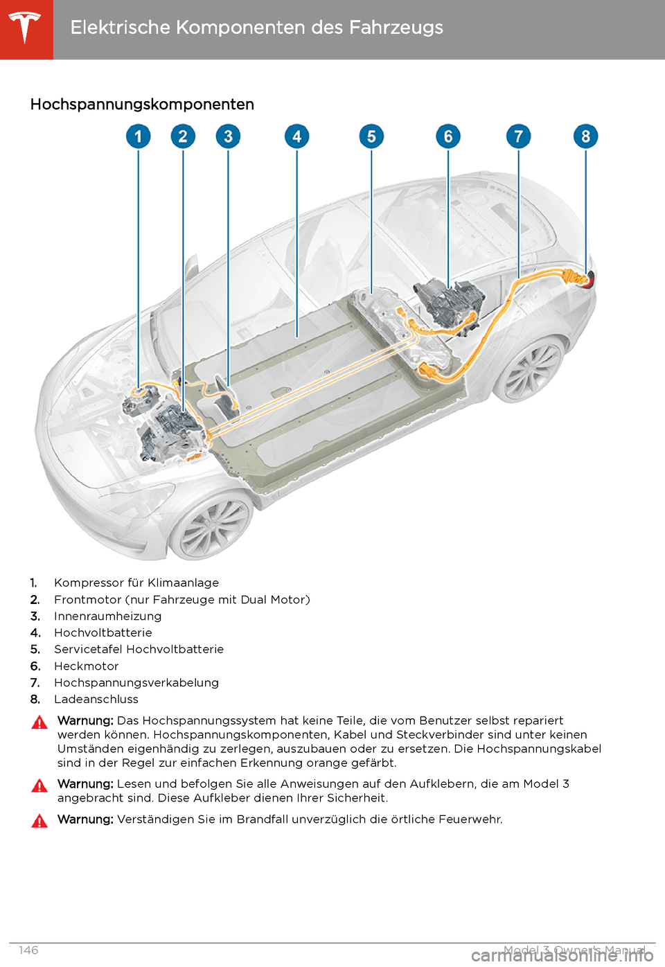 TESLA MODEL 3 2019 Betriebsanleitung (in German) L TESLA MODEL 3 2019 Betriebsanleitung (in German) L