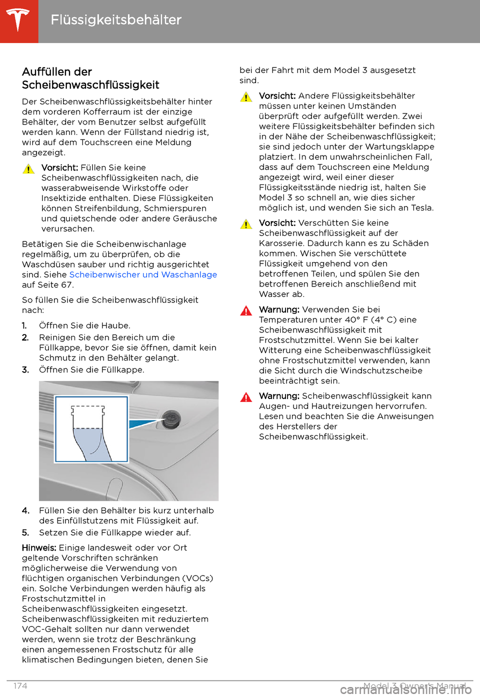 TESLA MODEL 3 2019 Betriebsanleitung (in German) Auff TESLA MODEL 3 2019 Betriebsanleitung (in German) Auff