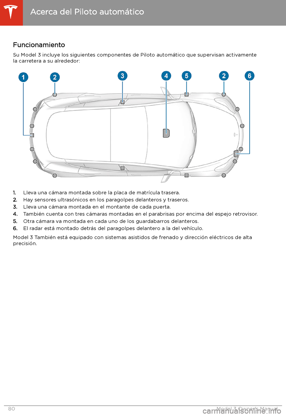 TESLA MODEL 3 2019  Manual del propietario (in Spanish)  Piloto autom