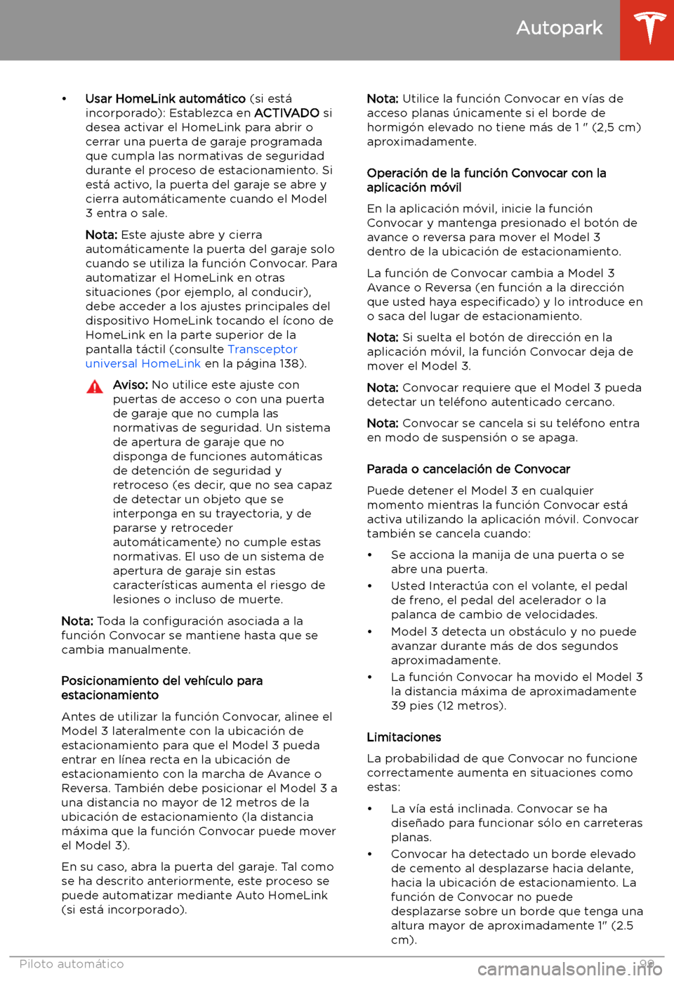 TESLA MODEL 3 2019 Manual del propietario (in Spanish) TESLA MODEL 3 2019 Manual del propietario (in Spanish)