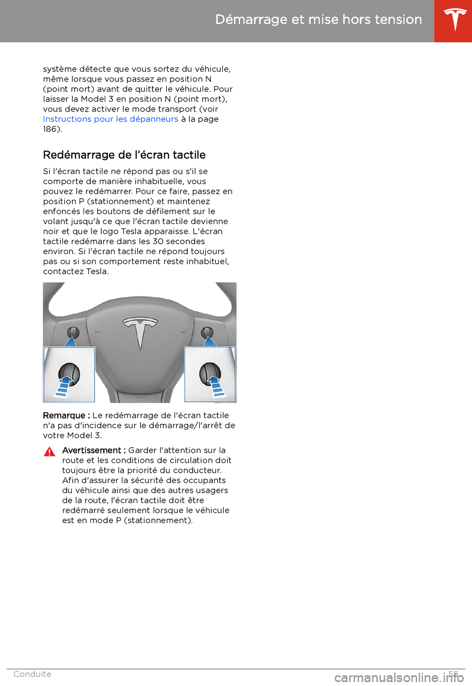 TESLA MODEL 3 2019 Manuel du propriétaire (in French) syst TESLA MODEL 3 2019 Manuel du propriétaire (in French) syst