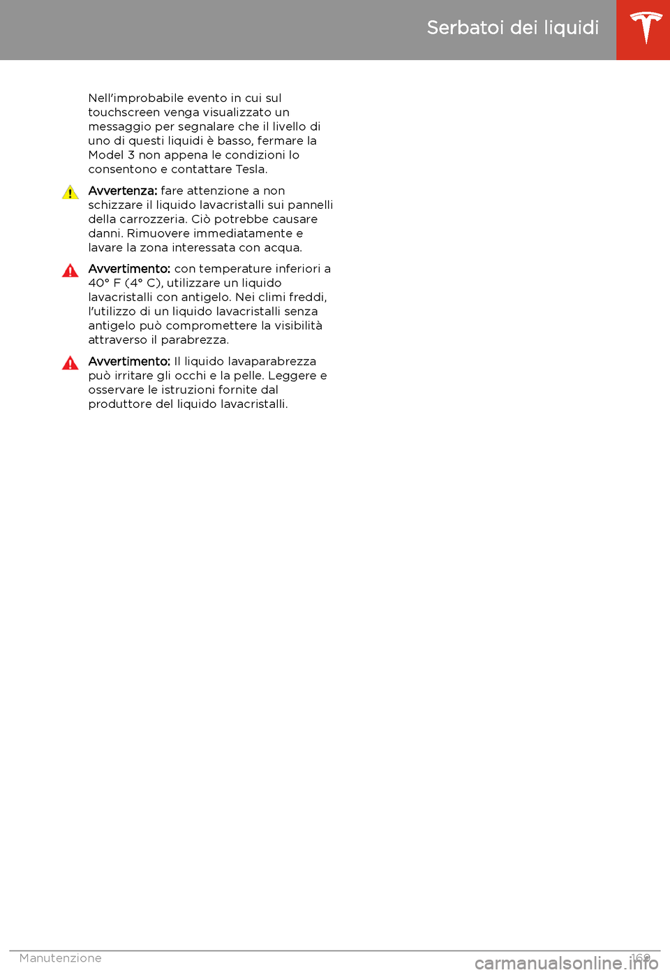 TESLA MODEL 3 2019 Manuale del proprietario (in Italian) Nell TESLA MODEL 3 2019 Manuale del proprietario (in Italian) Nell
