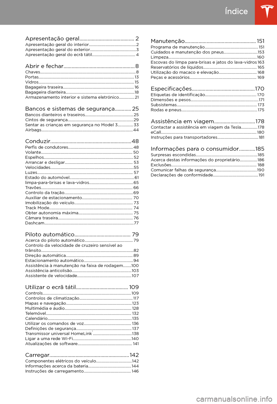 TESLA MODEL 3 2019  Manual do proprietário (in Portuguese) 