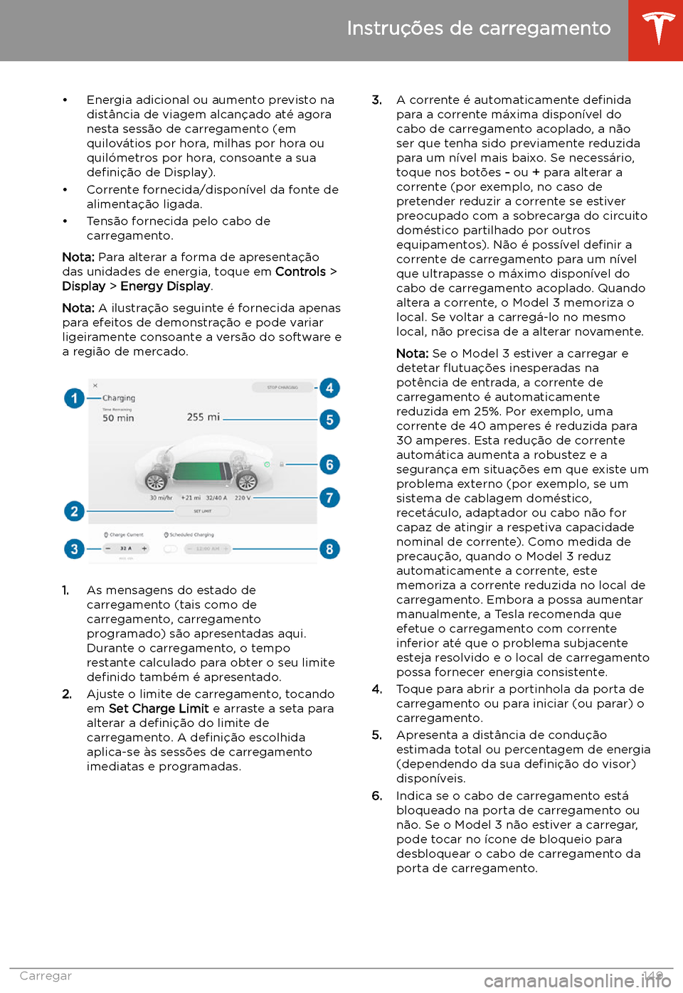 TESLA MODEL 3 2019 Manual do proprietário (in Portuguese) TESLA MODEL 3 2019 Manual do proprietário (in Portuguese)