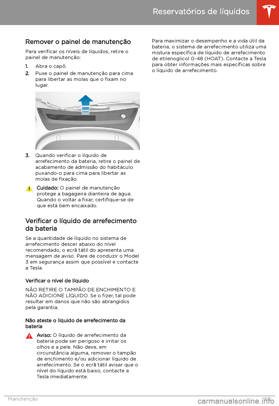 TESLA MODEL 3 2019 Manual do proprietário (in Portuguese) Reservat TESLA MODEL 3 2019 Manual do proprietário (in Portuguese) Reservat