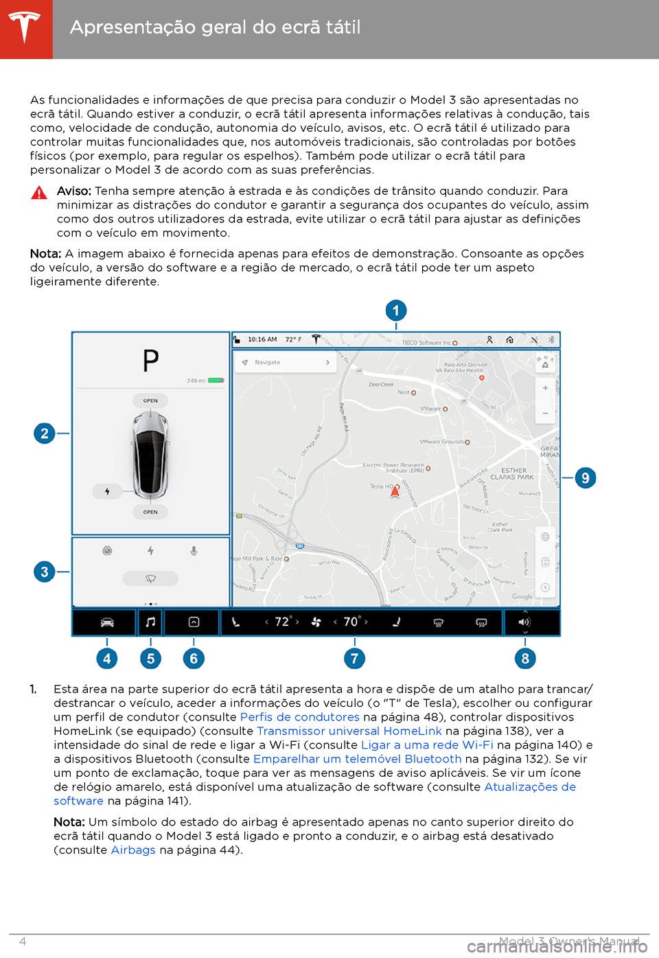 TESLA MODEL 3 2019  Manual do proprietário (in Portuguese) Apresenta