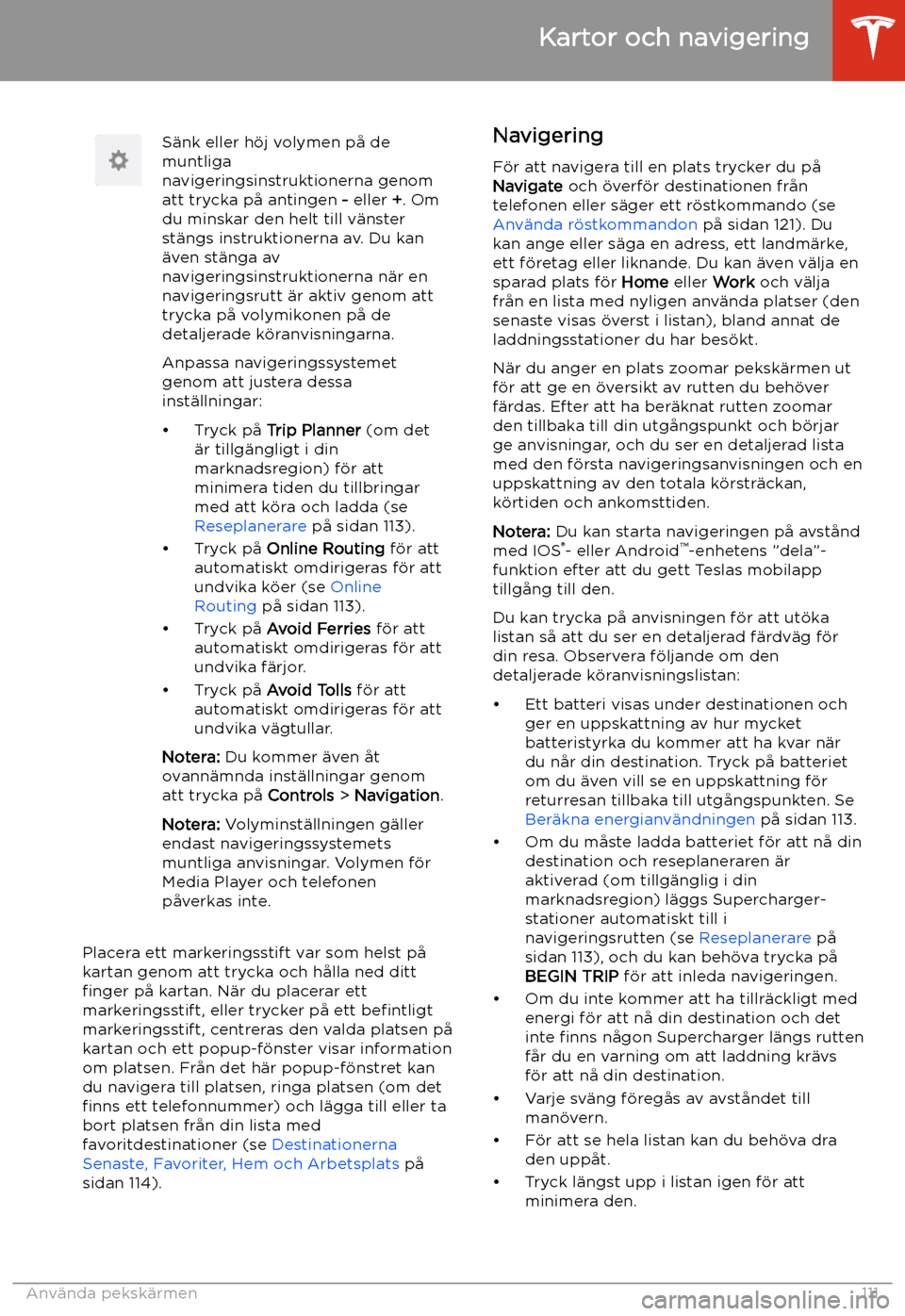 TESLA MODEL 3 2019 Ägarmanual (in Swedish) S TESLA MODEL 3 2019 Ägarmanual (in Swedish) S