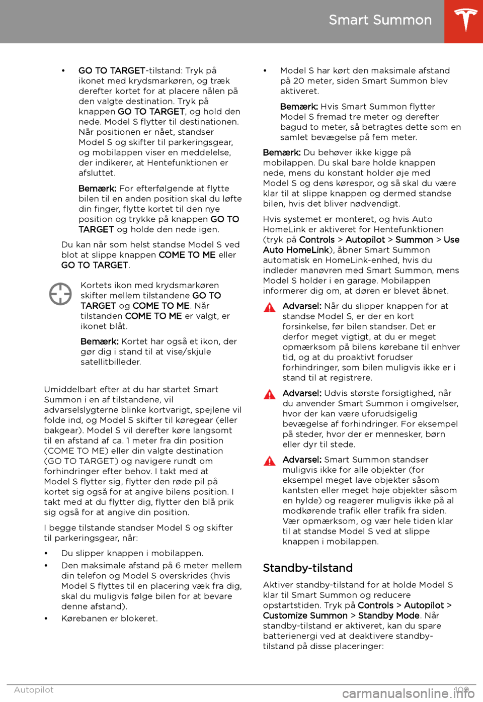 TESLA MODEL S 2020 Instruktionsbog (in Danish) TESLA MODEL S 2020 Instruktionsbog (in Danish)