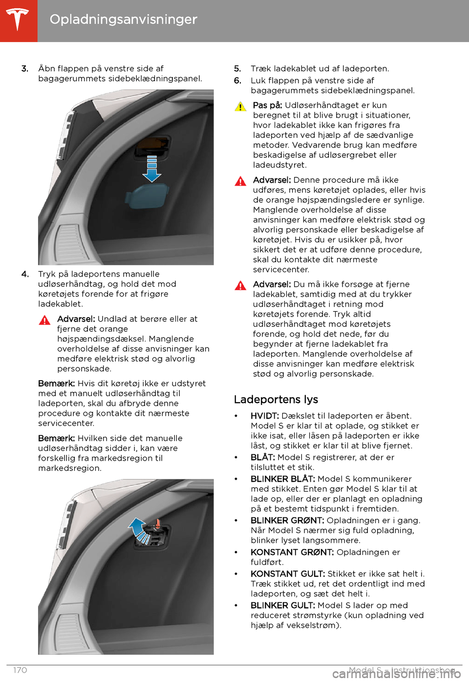 TESLA MODEL S 2020 Instruktionsbog (in Danish) 3. TESLA MODEL S 2020 Instruktionsbog (in Danish) 3.