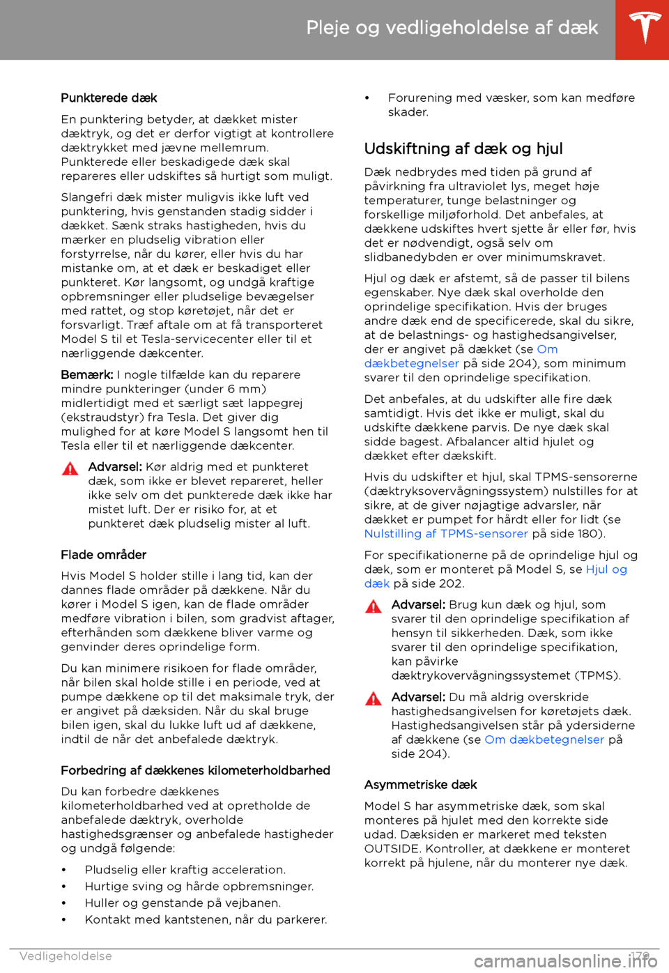 TESLA MODEL S 2020 Instruktionsbog (in Danish) Punkterede d TESLA MODEL S 2020 Instruktionsbog (in Danish) Punkterede d