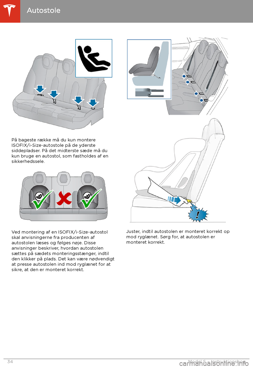 TESLA MODEL S 2020 Instruktionsbog (in Danish) P TESLA MODEL S 2020 Instruktionsbog (in Danish) P