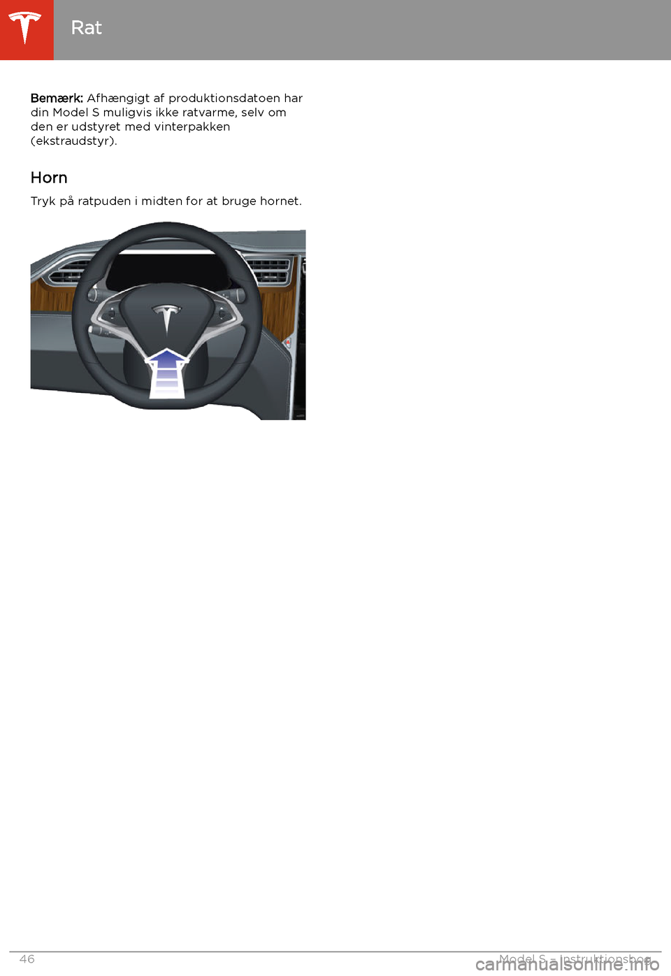 TESLA MODEL S 2020 Instruktionsbog (in Danish) Bem TESLA MODEL S 2020 Instruktionsbog (in Danish) Bem