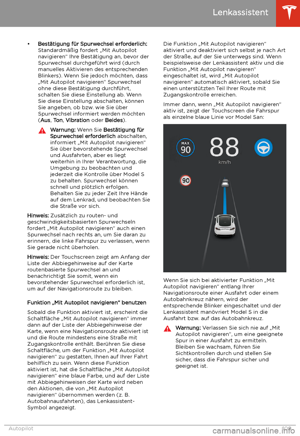 TESLA MODEL S 2020  Betriebsanleitung (in German) 