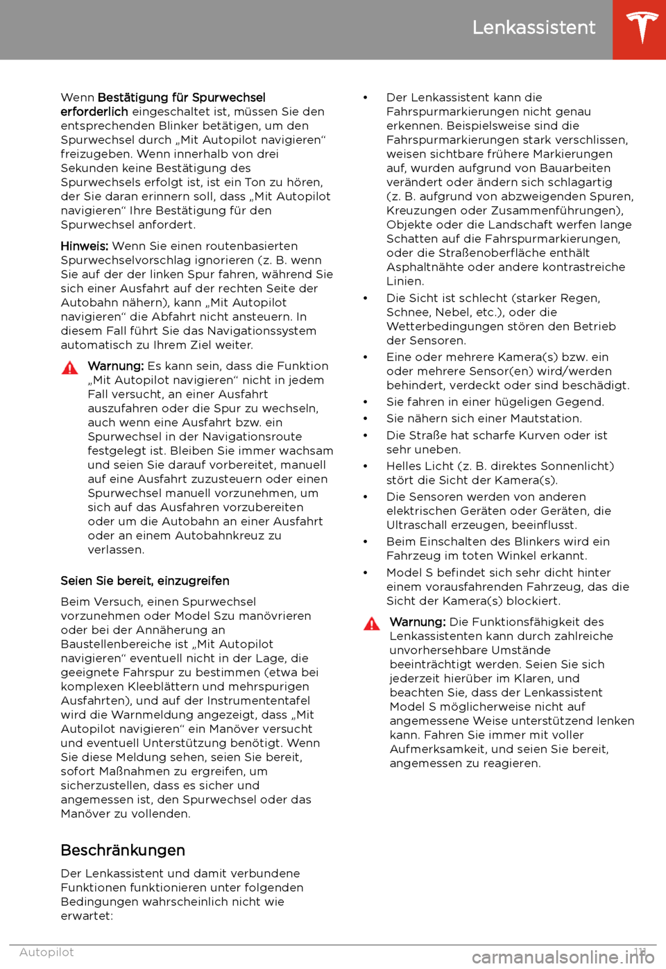 TESLA MODEL S 2020 Betriebsanleitung (in German) Wenn Best TESLA MODEL S 2020 Betriebsanleitung (in German) Wenn Best