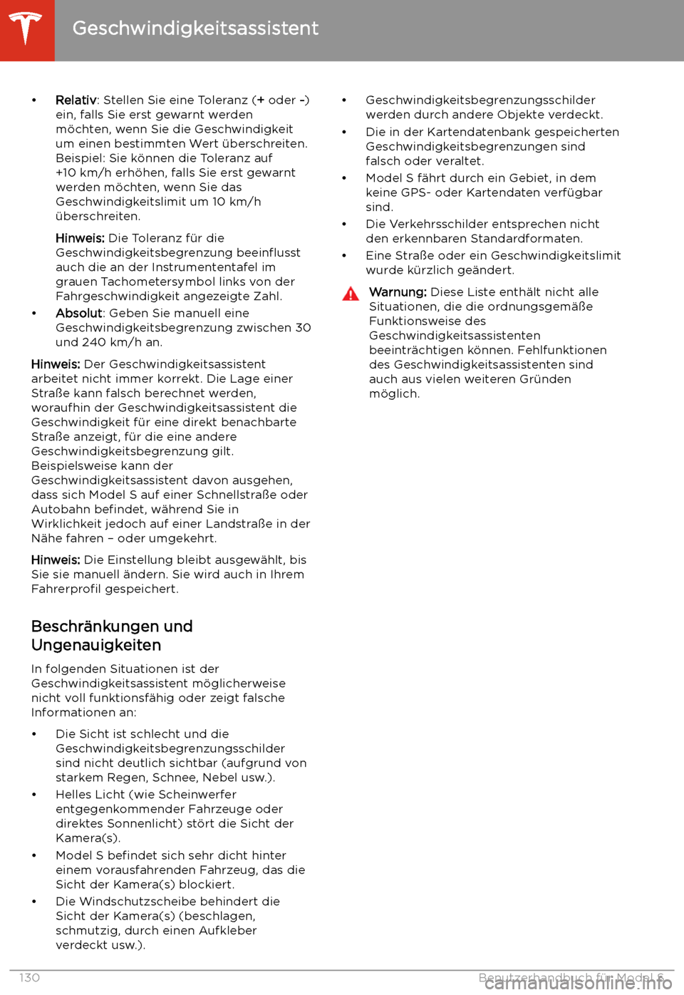 TESLA MODEL S 2020 Betriebsanleitung (in German) TESLA MODEL S 2020 Betriebsanleitung (in German)
