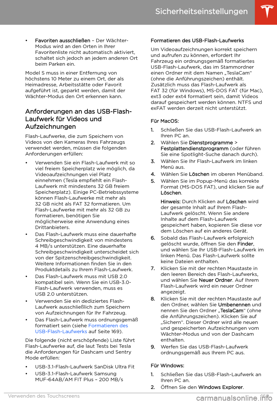TESLA MODEL S 2020  Betriebsanleitung (in German) 