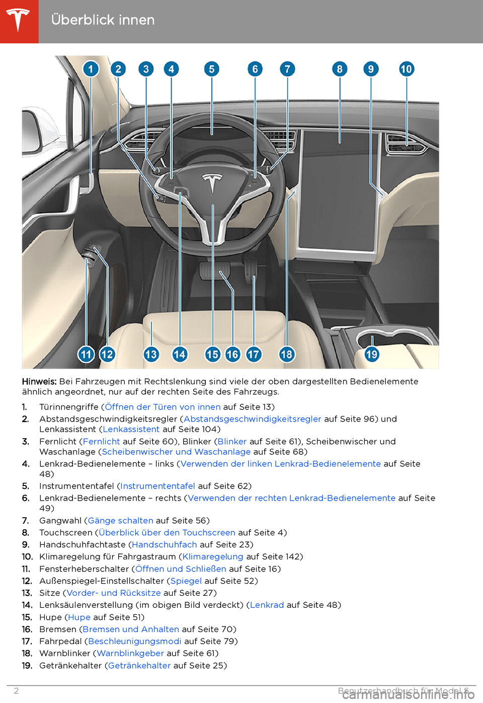 TESLA MODEL S 2020 Betriebsanleitung (in German) TESLA MODEL S 2020 Betriebsanleitung (in German)