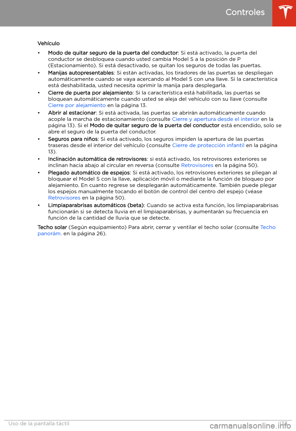 TESLA MODEL S 2020 Manual del propietario (in Spanish) Veh TESLA MODEL S 2020 Manual del propietario (in Spanish) Veh
