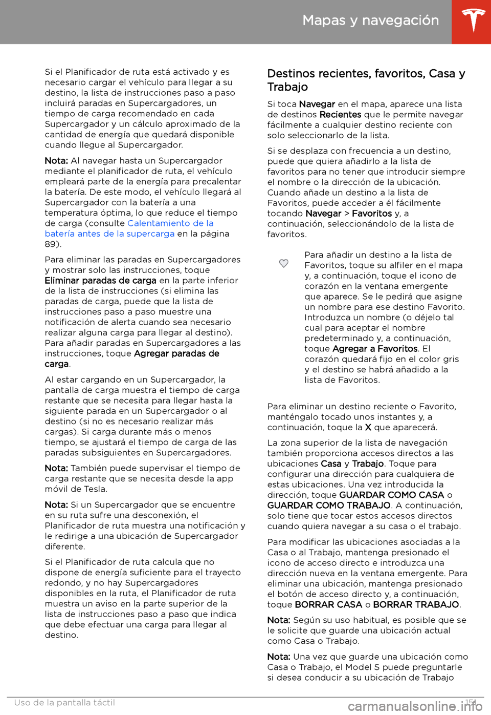 TESLA MODEL S 2020 Manual del propietario (in Spanish) Si el Plani TESLA MODEL S 2020 Manual del propietario (in Spanish) Si el Plani